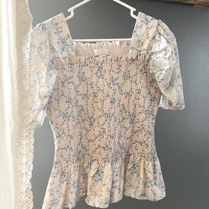 Rachel Parcell smocked blouse